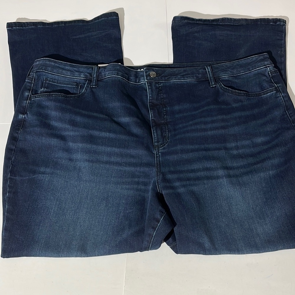 Sonoma Women's Plus Size Denim Jeans High Rise Flare sz 26W dark wash NEW!